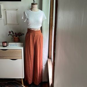 A&F pull-on wide-leg linen pant - NWT